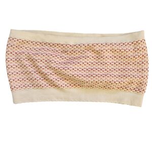 Aerie Bandeau Cream Stripe XL